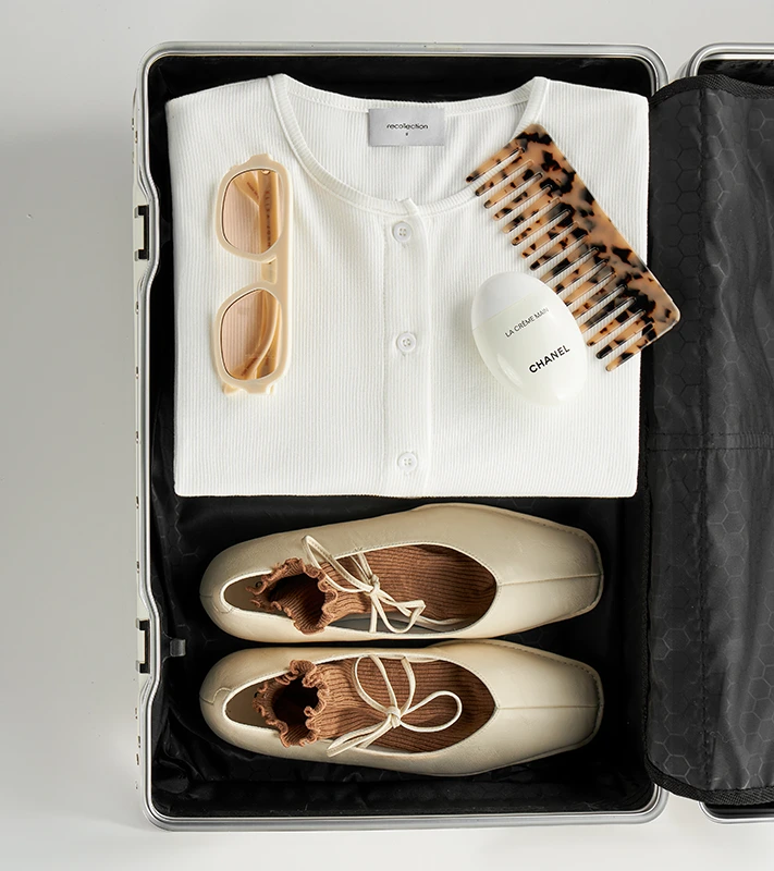 Creative flat lay photography for clothing brands