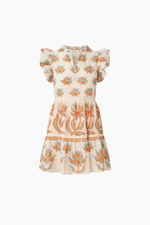 Women's floral print dress photographed on ghost mannequin for ecommerce apparel photography