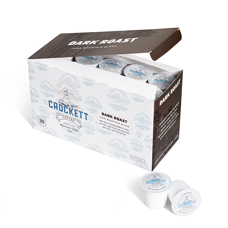 Walmart Product Photography – Crockett coffee pod packaging photographed for Walmart ecommerce
