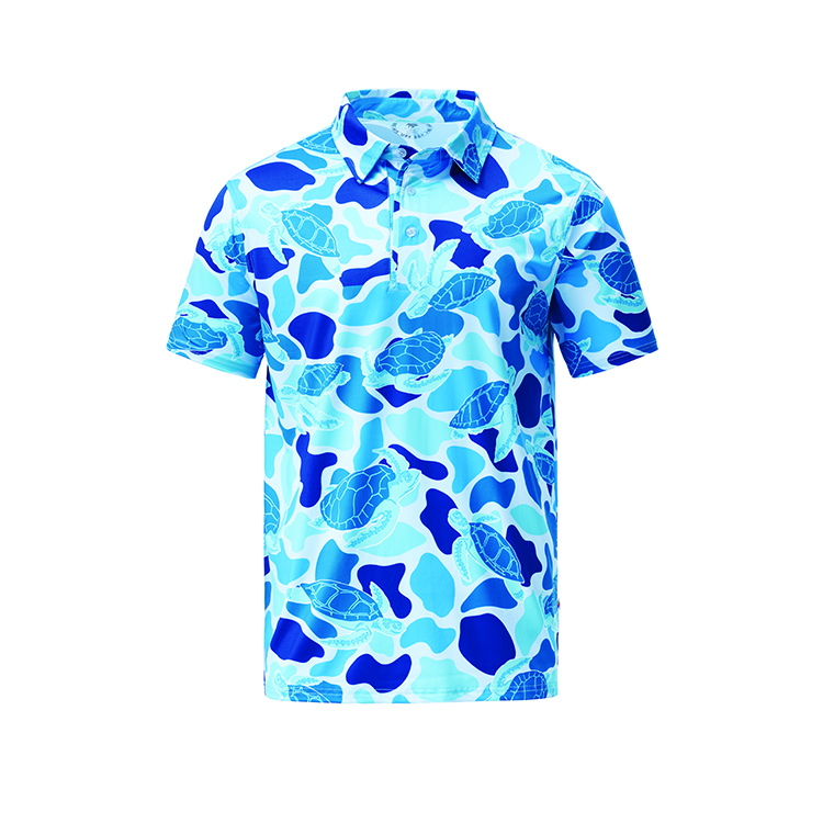 Walmart Product Photography – Men's blue patterned polo shirt apparel photography