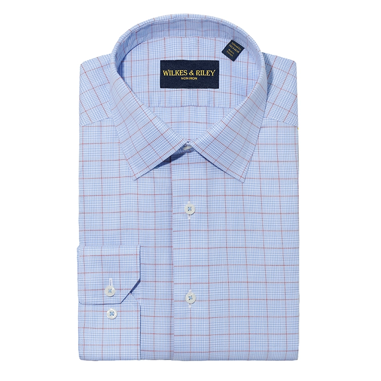 Shopify Product Photography – Men's dress shirt flat lay product photography on white background
