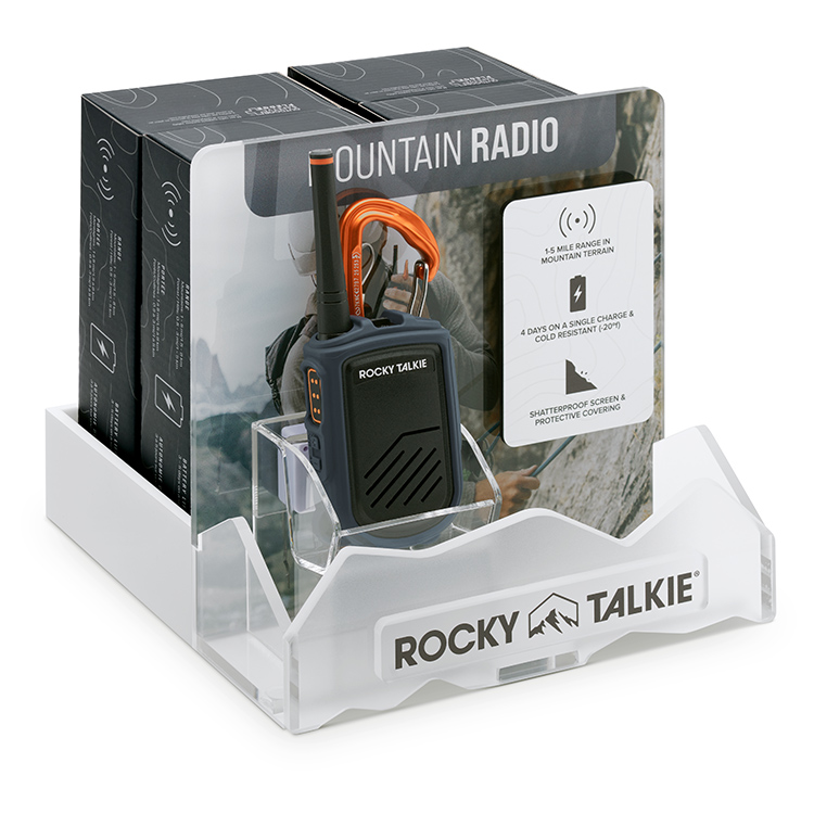 Walmart Product Photography – Retail-ready radio packaging photographed on white background