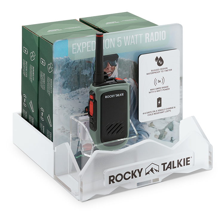 Walmart Product Photography – Rocky Talkie radio retail packaging photographed for Walmart product photography