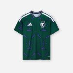 Saudi Arabia adidas soccer jersey flat lay photography