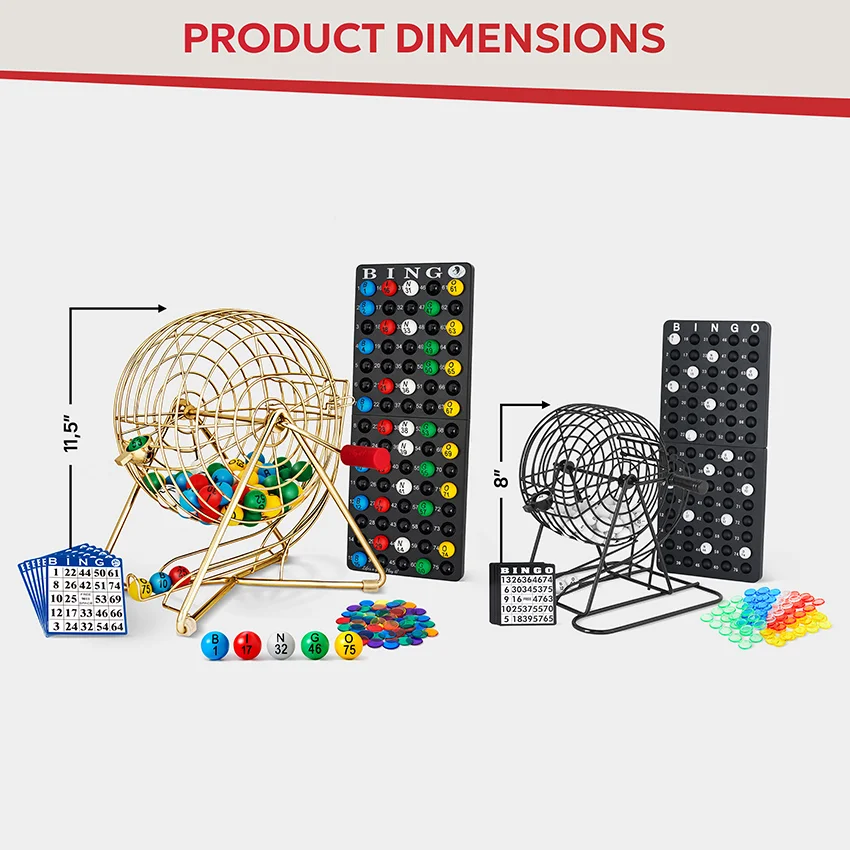 Bingo set product dimensions — Amazon detail image, Shootify