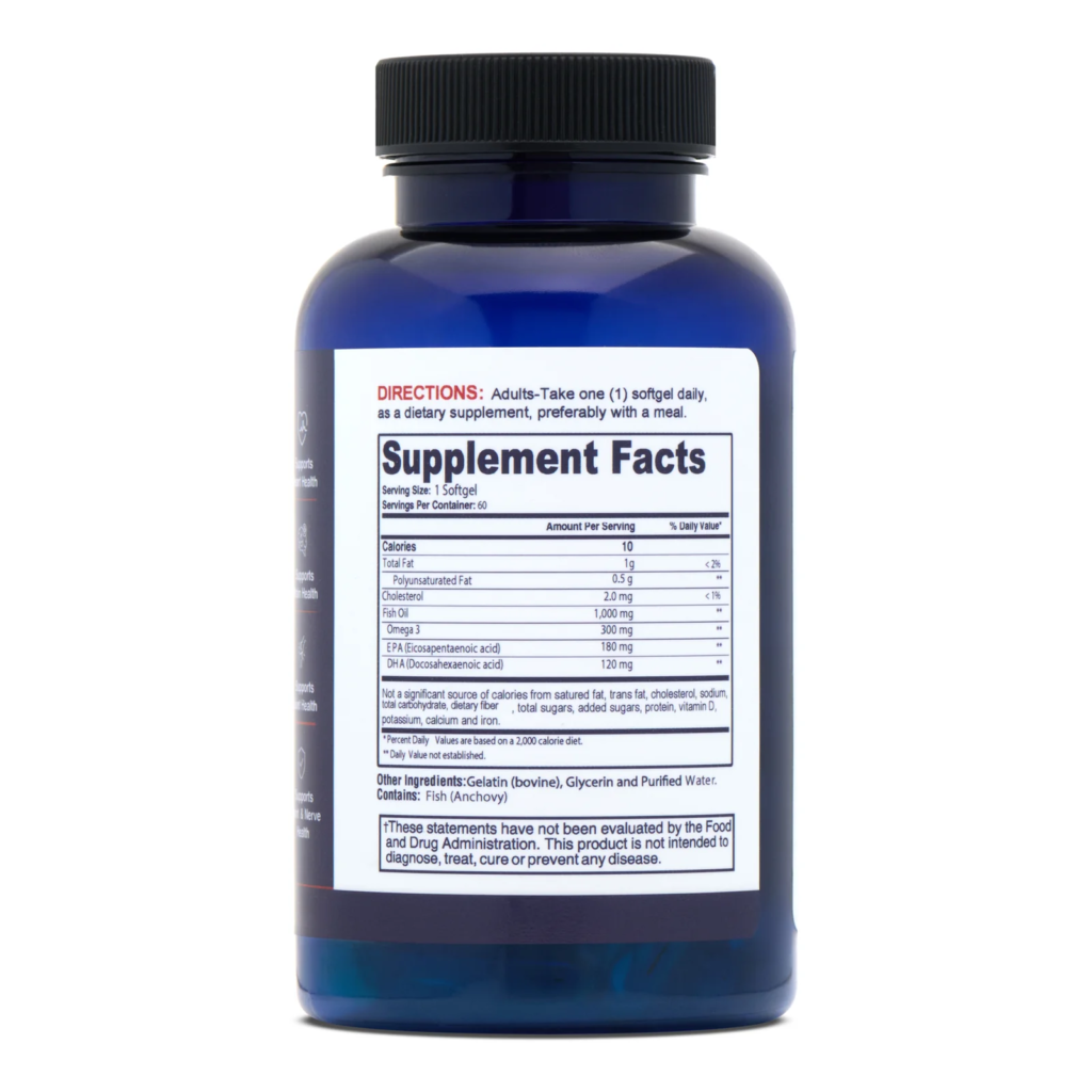 OmegaCore supplement facts panel — Amazon detail image, Shootify