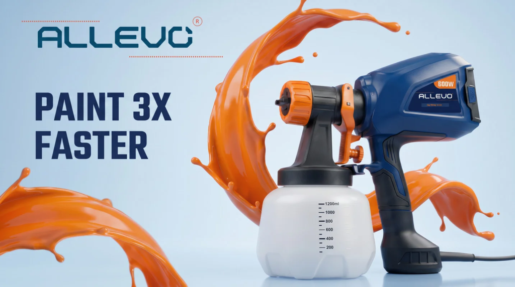 Paint sprayer with paint splash — Amazon listing image, Shootify