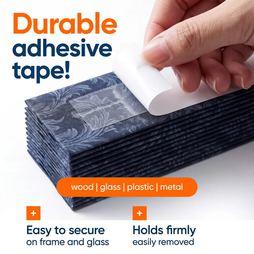 Pleated blind adhesive tape close-up — Amazon detail image, Shootify