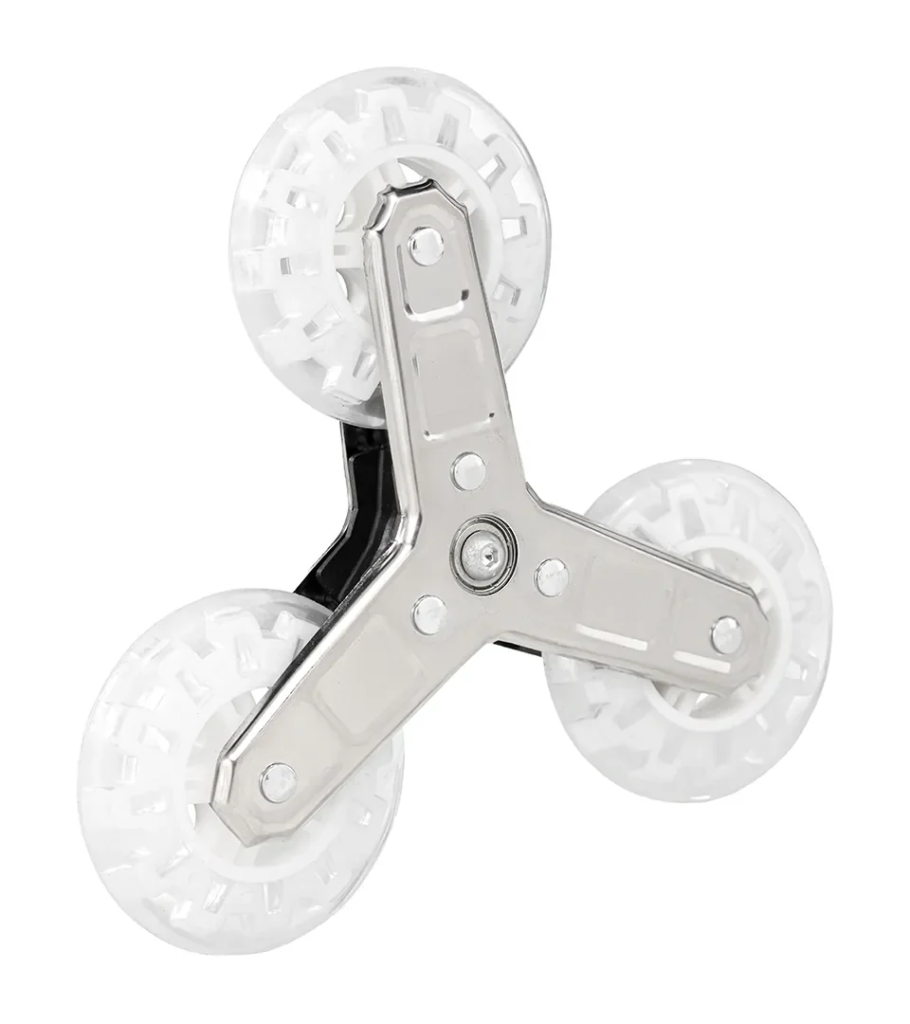Stair-climbing wheel cluster close-up — Amazon detail image, Shootify