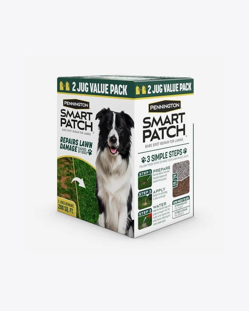 3D render of a lawn repair product box