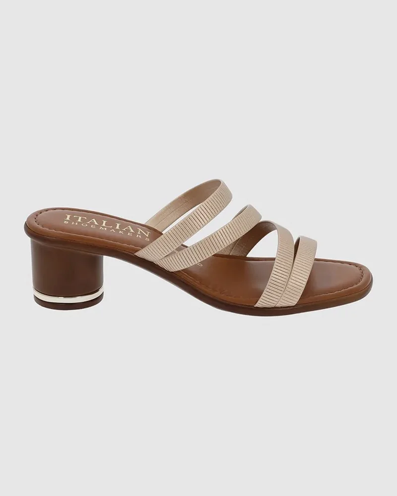 Strappy block-heel sandal, side view