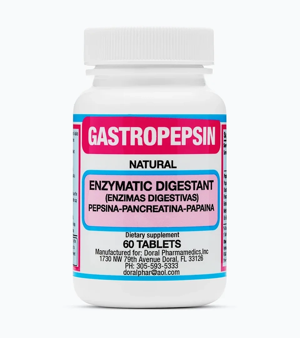 Supplement photography of a digestive enzyme tablet bottle