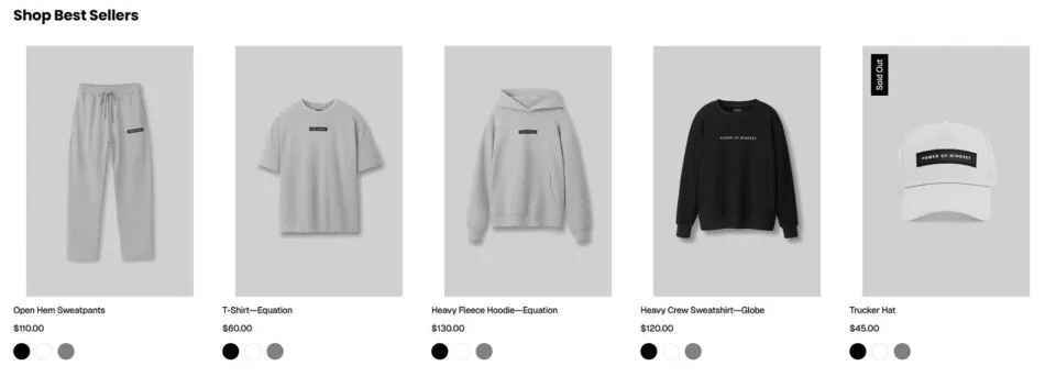 pin wall flat lay ecommerce product photography of clothing collection